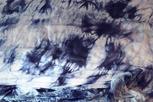 Tessuto seta blu 110 - , 95