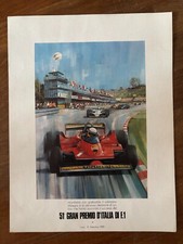locandina ,51 GRAN PREMIO ITALIA IMOLA 1980 FERRARI F 1 VILLENEUVE RACE,AUTO CAR