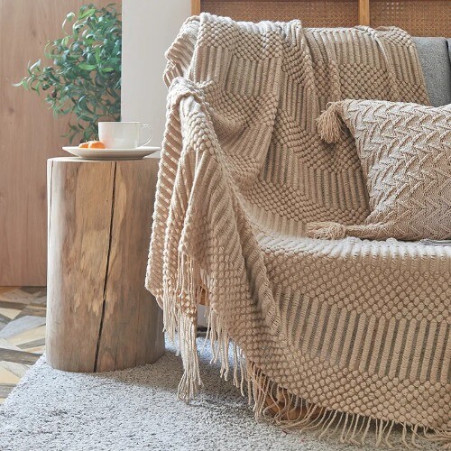 Coperta maglia 3dk con - coperta, in