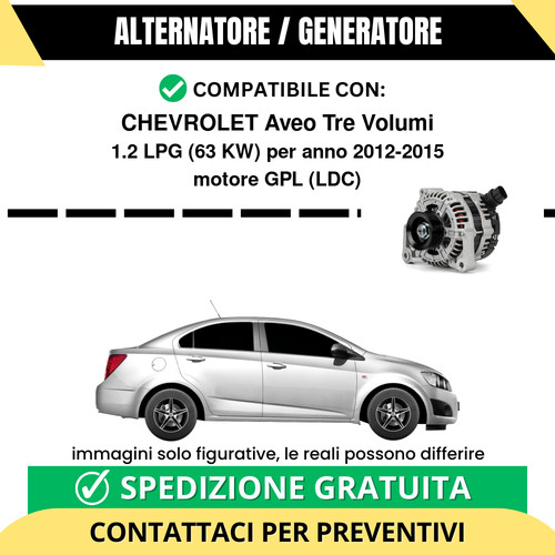 Alternatore chevrolet aveo - aveo, tre