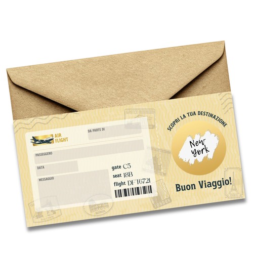 Biglietto aereo finto regalo - biglietto,