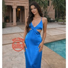 Abito midi ZARA blu elettrico