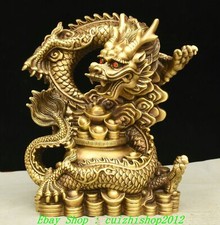 Statua Yuanbao moneta drago