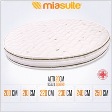 MATERASSO ROTONDO H 20 CM POLIURETANO ESPANSO WATERFOAM ORTOPEDICO ANALLERGICO