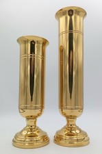 Porta fiori in OTTONE diametro 8.5cm alto 30cm / alto 23cm fatto in Italia