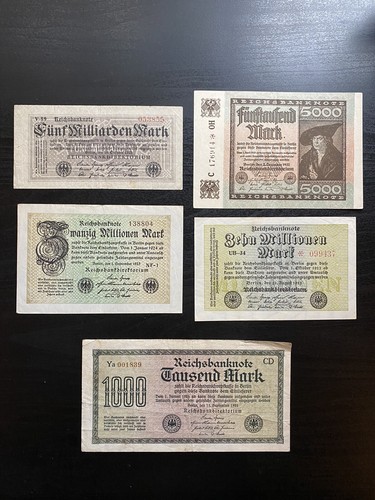 Germania lotto 18 banconote - -,