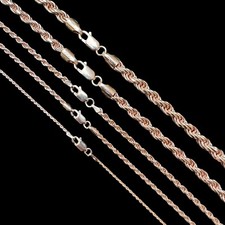 Collana vera oro rosa 14 kt su