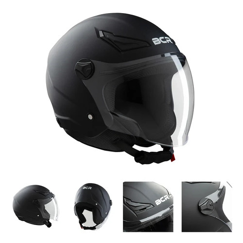 Casco moto scooter jet - casco, nero
