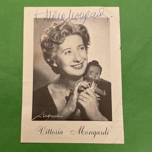 Autografo vittoria mongardi - autografo,