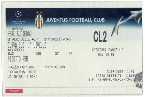 Biglietto juventus real - juventus,