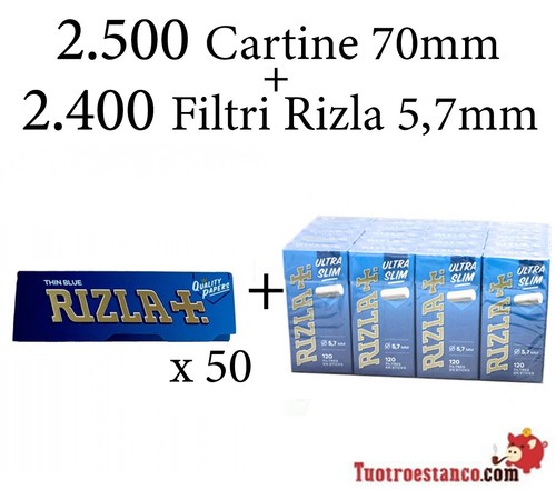 Cartine rizla blu corte - cartine,