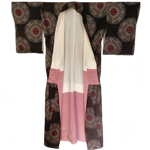 Kimono komon vintage ōshima - kimono, vintage/Ōshima