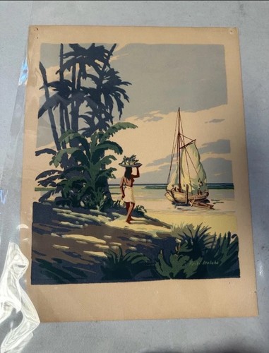 Quadro serigrafico vintage mcm - quadro,