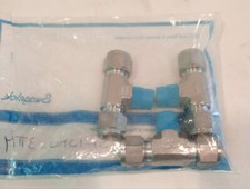 3 Tre raccordi Swagelok SS-10M0-3TTM in Acciaio Inox 316