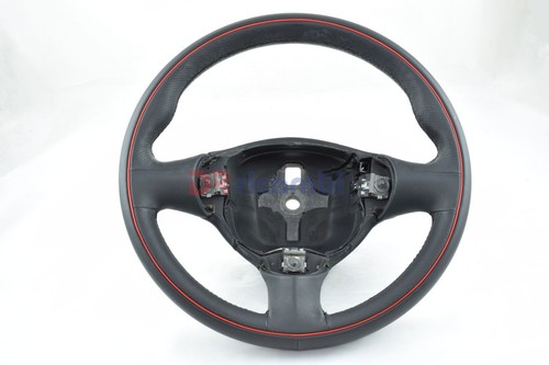 Volante sterzo pelle nera - volante,