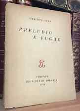 Umberto Saba Preludio e fughe