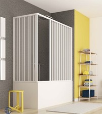 Box parete vasca angolo doccia sopravasca, cm.70x160x(h)150, riducibile