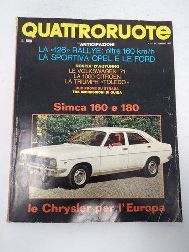 Quattroruote simca 160 180 - e,