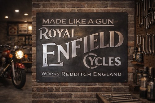 Vintage royal enfield metal - “vintage,