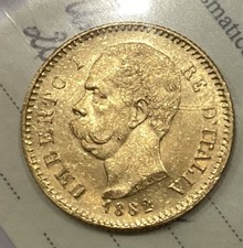 Marengo Italiano 20 Lire Umberto I del 1882