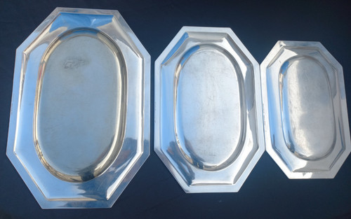 Plats service métal argenté