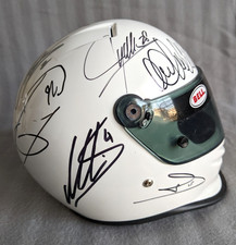 12 CASCO MINI BELL MULTI-FIRMATO INDY F1 AUTO PILOTI AUTOGRAFI AUTENTICI