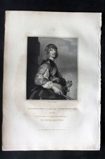 Stampa antica ritratto Loggia