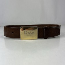 Cintura Dolce & Gabbana Junior in pelle marrone - Made in Italy - ragazzo/bambino taglia 18