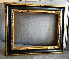 Cornice antica legno intagliato dorato ebanizzato