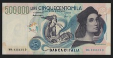 500000 LIRE RAFFAELLO SANZIO