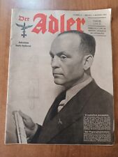 DER ADLER 9/1943 Roma dopo tre anni di guerra, Bulgaria, Islam, Decollo