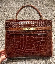 POLLINI Glossy Brown Crocodile