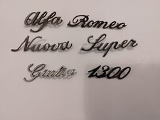 Alfa Romeo GIULIA NUOVA-SUPER-1300 Fregio Scritta Originale completa Badge Logo