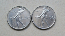 1976 e 1977 50 LIRE VULCANO