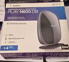 Router WIFI e modem ADSL BELKIN Play N600DB (F9K1103) usato nero usb