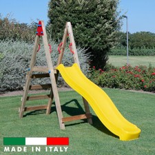 SAVINOUTDOOR Scivolo in legno da giardino con pedana per bambini Giochi esterno 