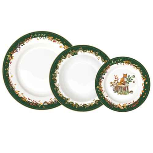 18tlg tellerset foresta dream - tellerset,