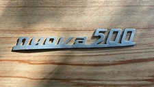 Nuova 500 Fiat Sigla Stemma Targa Posteriore Macchina D'epoca Vintage