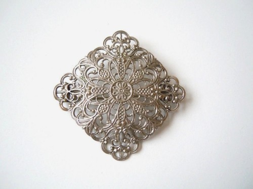 Vintage spilla colore - colore, argento