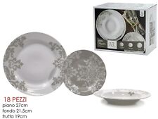 SERVIZIO TAVOLA PIATTI 18 pz   multicolore per 6 persone porcellana