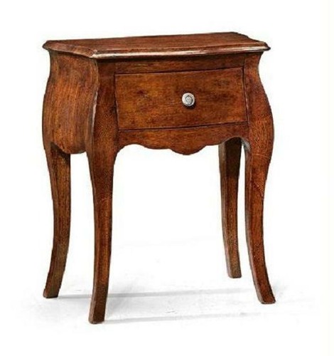 Comodino bombato legno - legno, 1