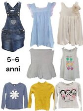 Set abbigliamento estivo bambina 5-6 anni Zara H&M Okaidi Prénatal Benetton 