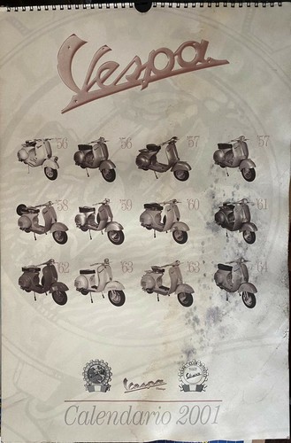 Vespa vintage calendar - vespa,