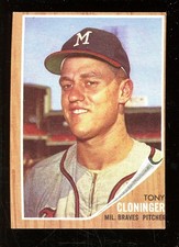 Tony Cloninger 1962 Topps