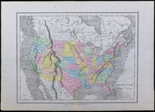 1867 - Carta Geografica Antica