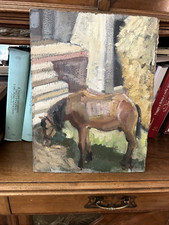 IL CAVALLO SCUOLA LIVORNESE DELLA PRIMA META' 900 OLIO SU PANNELLO