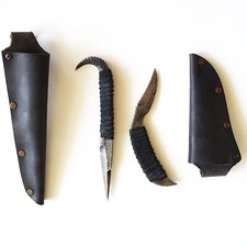 ODINSOWNBLADEWORKS set coltelli personalizzato fatto a mano pugnale forgiato e lama Pikal 