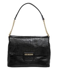 Moschino Borsa Donna Love a Spalla Ecopelle Soft Stampa Cocco Nero B25MO107