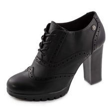 Scarpe Donna Francesine Parigine Stringate Tacco Grosso Ricamo TOOCOOL CH2183