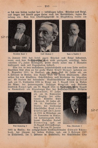 Ratzel emil thomas hans von - ratzel,